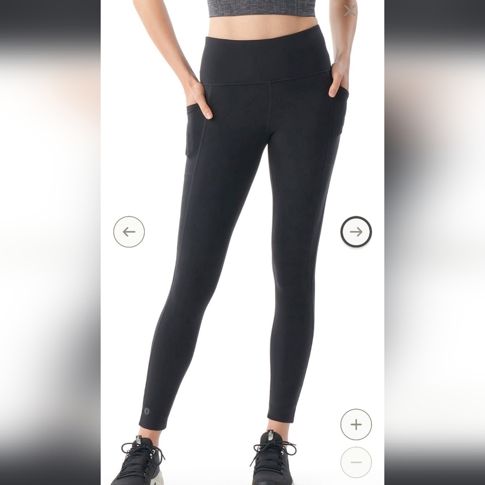 Smartwool Merino Sport Moto Tight Leggings Dark Purple Blue XS